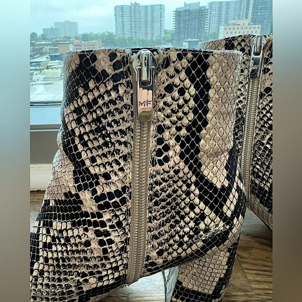 Marc Fisher Python Block Heel Booties - Picture 16 of 16
